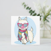 Llama Feestdagenkaart (Staand voorkant)