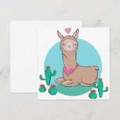 Llama Feestdagenkaart (Voorkant / Achterkant)