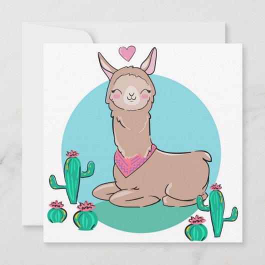Llama Feestdagenkaart (Voorkant)