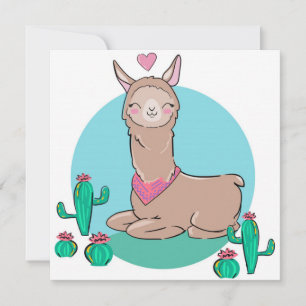 Llama Feestdagenkaart