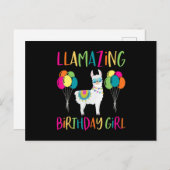 Llama Feestje Alpaca Briefkaart (Voorkant / Achterkant)