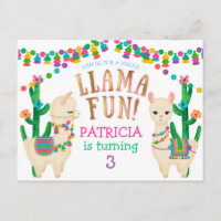 Llama, Fiesta Birthday briefkaart