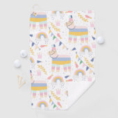 Llama Fiesta Festive Party Pattern Golfhanddoek (Insitu)