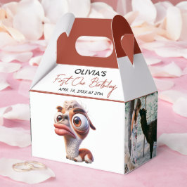 Llama Fiesta Grappige Karikatuur 1e Verjaardag Bedankdoosjes