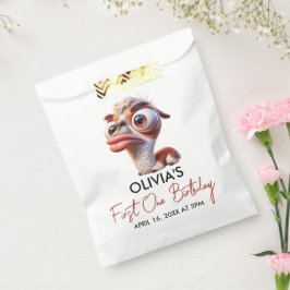 Llama Fiesta Grappige Karikatuur 1e Verjaardag Bedankzakje