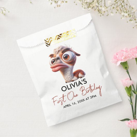 Llama Fiesta Grappige Karikatuur 1e Verjaardag Bedankzakje (Gezegeld)