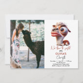 Llama Fiesta Grappige Karikatuur 1e Verjaardag Kaart (Voorkant)