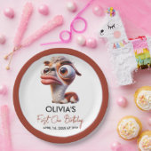 Llama Fiesta Grappige Karikatuur 1e Verjaardag Papieren Bordje (Feest)