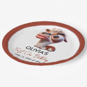 Llama Fiesta Grappige Karikatuur 1e Verjaardag Papieren Bordje (Gekanteld)