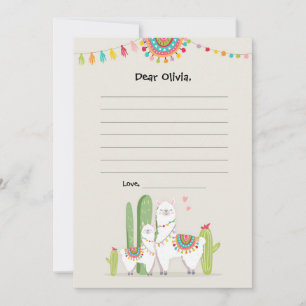 Llama Fiesta Mexican Guestbook Cards Time Capsule Kaart