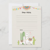 Llama Fiesta Mexican Guestbook Kaarten Time Capsul (Voorkant)