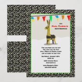 Llama Fiesta Party Invitation Kaart (Voorkant / Achterkant)
