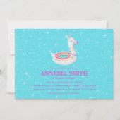 Llama Float Birthday Pool Party Kaart (Voorkant)