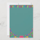 Llama Floral Baby shower Invitation Kaart (Achterkant)