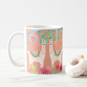 Llama floral koffiemok