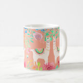 Llama floral koffiemok (Voorkant rechts)