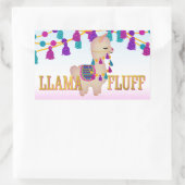 LLAMA FLUFF Cute Rechthoekige Sticker (Tas)