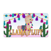 LLAMA FLUFF | Treat Bag Topper Stickers (Voorkant)