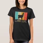 Llama For Girls Kids Alpaca Farming Zookeeper Peru T-shirt (Voorkant)
