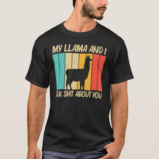 Llama For Men Women Alpaca Farming Zookeeper Peruv T-shirt (Voorkant)