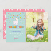 Llama Foto bedankt Kaart (Voorkant / Achterkant)