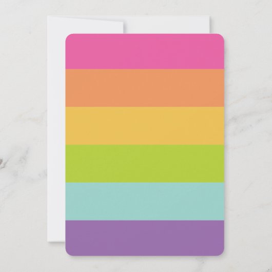 Llama Fun 1st Birthday Party Kaart (Achterkant)