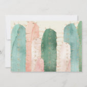 Llama Fun Alpaca Cactus 1e Verjaardag Foto Kaart (Achterkant)