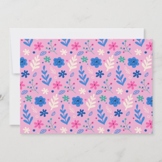 Llama Fun Alpaca Meisje Roze 1e Verjaardag Foto Kaart (Achterkant)