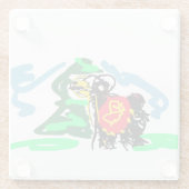 Llama fun glazen onderzetter (Achterkant)