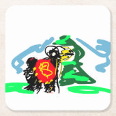 Llama  fun   kartonnen onderzetters (Voorkant)