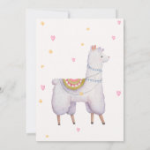 Llama Fun Llama thema verjaardag uitnodiging (Achterkant)