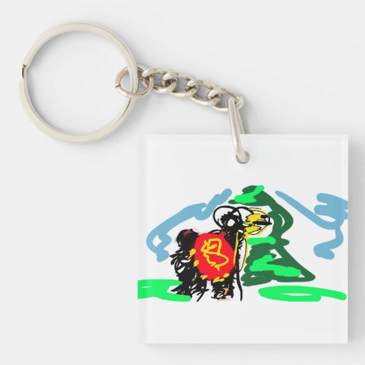 Llama fun sleutelhanger (voorkant)