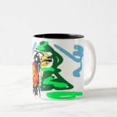 Llama fun tweekleurige koffiemok (Voorkant rechts)