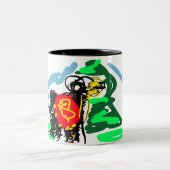 Llama fun tweekleurige koffiemok (Center)