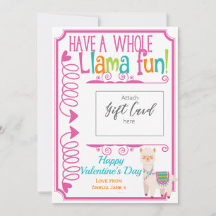 Llama Fun Valentijnsdag Money Gift Kaart Holder