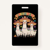 Llama Funny Cinco De Mayo Fiesta Party Badge (Voorkant)