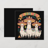 Llama Funny Cinco De Mayo Fiesta Party Kaart (Voorkant / Achterkant)