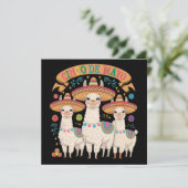 Llama Funny Cinco De Mayo Fiesta Party Kaart (Staand voorkant)