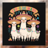 Llama Funny Cinco De Mayo Fiesta Party Raamsticker (Vel 2)