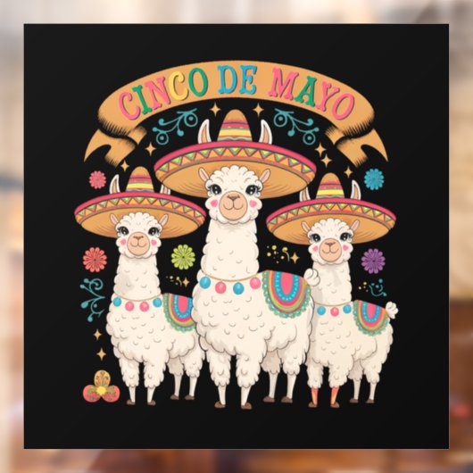 Llama Funny Cinco De Mayo Fiesta Party Raamsticker (Vel 2)
