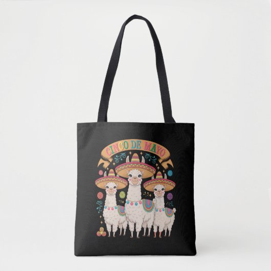 Llama Funny Cinco De Mayo Fiesta Party Tote Bag (Voorkant)