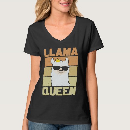 Llama  Funny Cute Retro Style Alpaca Graphic Plus  T-shirt (Voorkant)