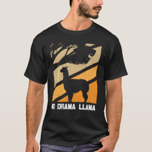 Llama Funny Cute Retro Style Alpaca Graphic Plus T-shirt