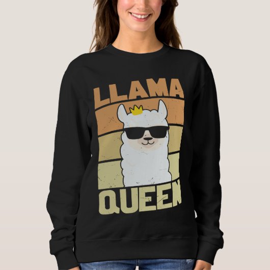 Llama  Funny Cute Retro Style Alpaca Graphic Plus  Trui (Voorkant)