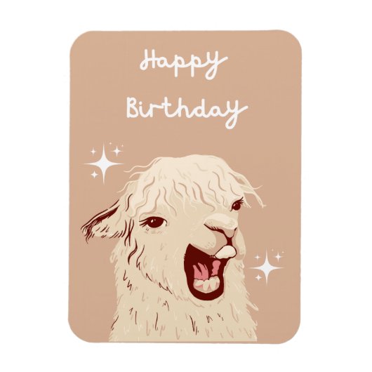Llama Gefeliciteerd Magneet (Verticaal)