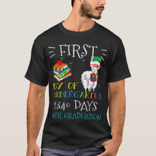 Llama Gelukkige Eerste Dag Op De Kleuterschool T-shirt