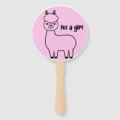 Llama geslachtsopenbaring handwaaier (Achterkant)