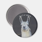 Llama Gezicht Dier Kunst Persoonlijk Magneet (Voorkant / Achterkant)