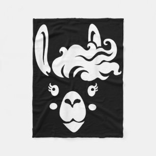 Llama gezicht wimpers Halloween kostuum kapsel Fleece Deken