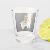 Llama Gift | Cute Llama & Sloth, Best Friends Shot Glas (Achterkant)